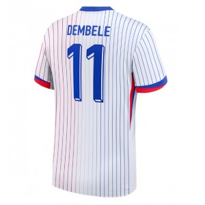 Fotbalové Dres Francie Ousmane Dembele #11 Venkovní Oblečení ME 2024 Krátký Rukáv